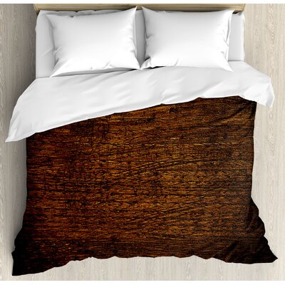 Wooden Old Vintage Antique Timber Oak Background Rustic Floor Artisan Photo Print Duvet Cover Set -  Ambesonne, nev_27207_king