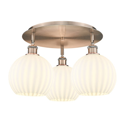Baxman Glass Semi Flush Mount