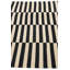 Tapis noir et blanc 5x8 Ponce