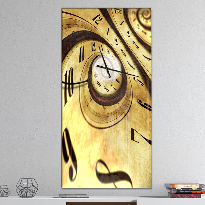 Horloge murale rétro Vintage Spiral, H 48 po x l 24 po x P 1 po