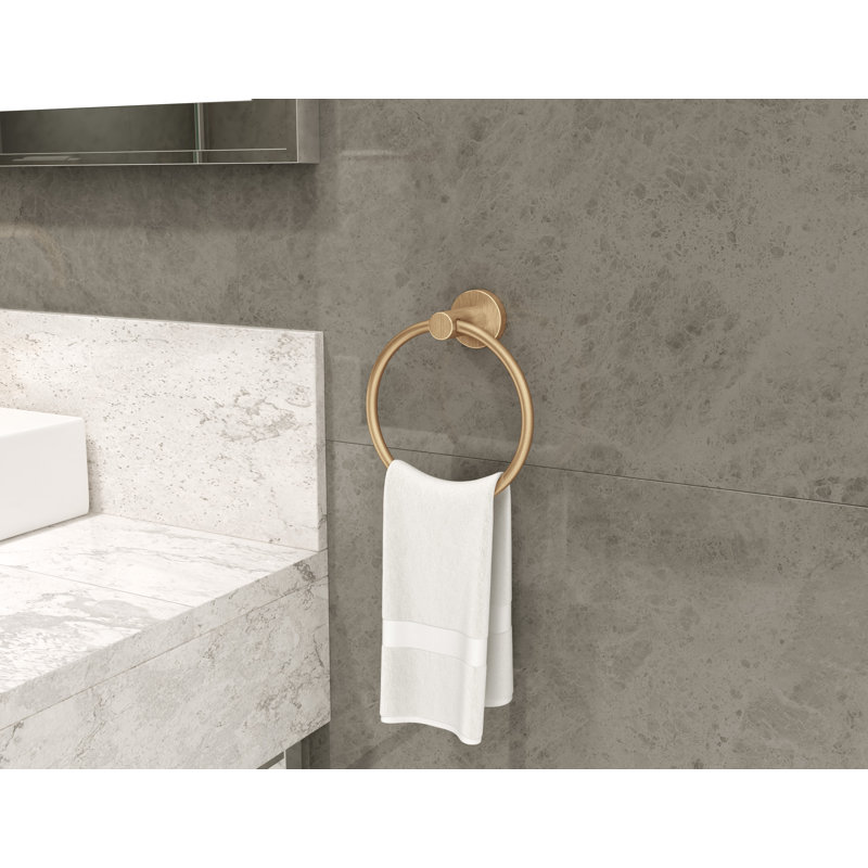 Dia Wall Mounted Hand Towel Ring, Brushed Bronze