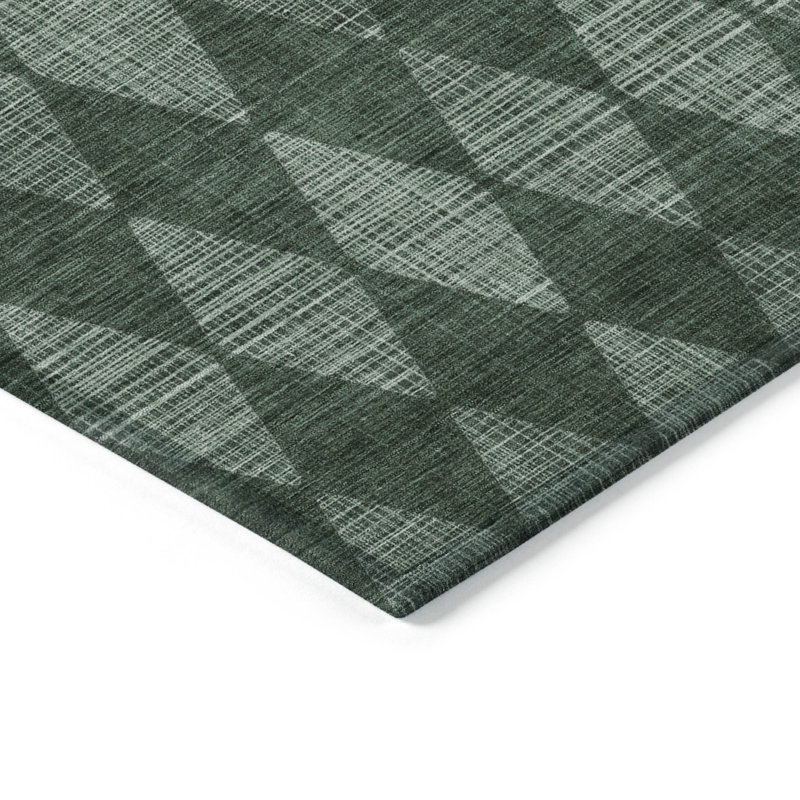 Fayme Flatweave Washable Geometric Indoor / Outdoor Rug, Rectangle 8' x 10'
