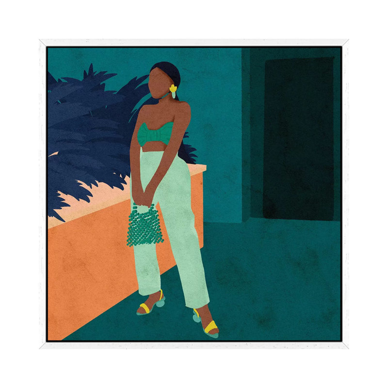 Destyni 1 Piece Painting on Canvas, 45.72 cm H x 45.72 cm W, White Framed Canvas