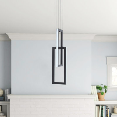 Luminaire suspendu rectangulaire à 2 lumières Marazi