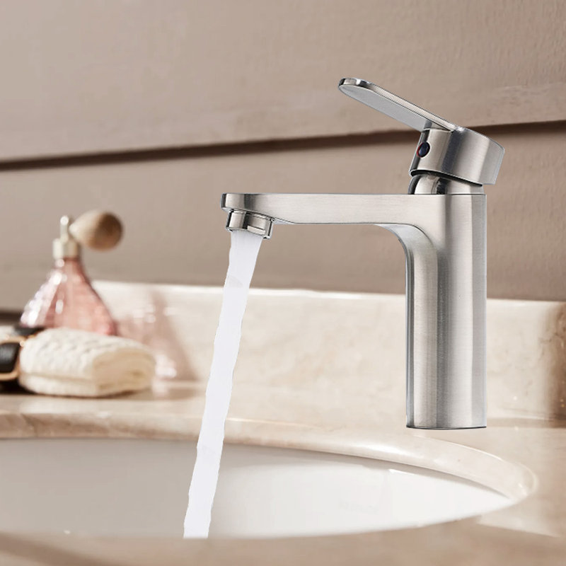 Single-Hole Single-handle Bathroom Faucet, Brushed Nickel