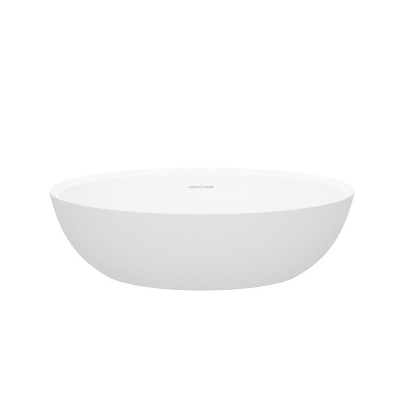 Corvara 22" x 13" Oval Vessel Lavatory Sink, Matte White