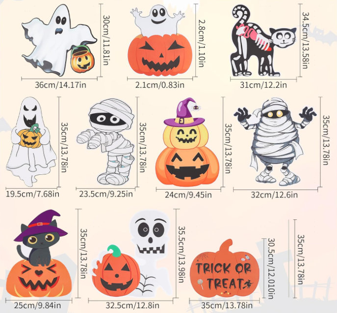 20 citrouilles fantômes d'Halloween