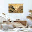 Abstrait paysage de canyon avec rivière rose et tons de terre, art mural-1742650226