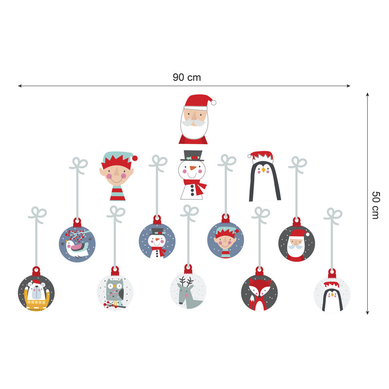 Christmas Friends Bubbles Wall Sticker