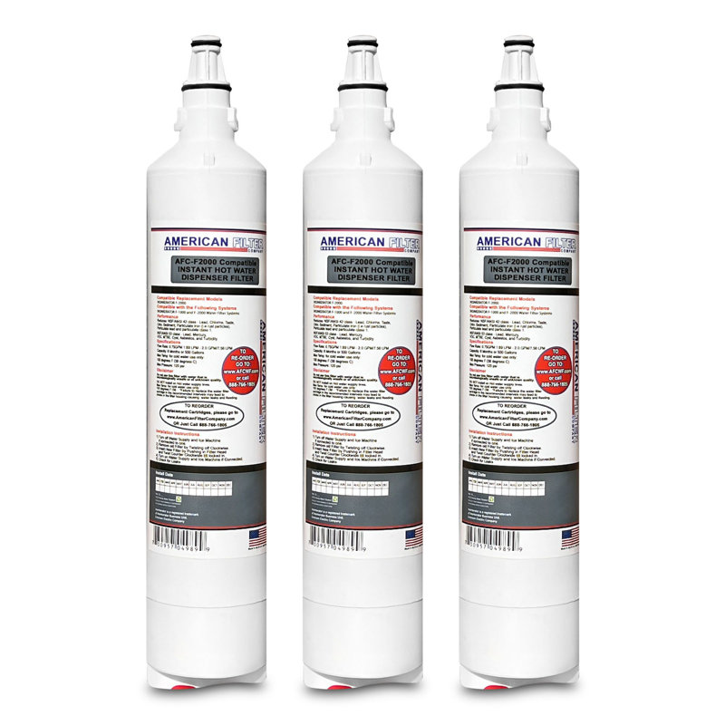 White Under Sink Replacement Water Filter Set