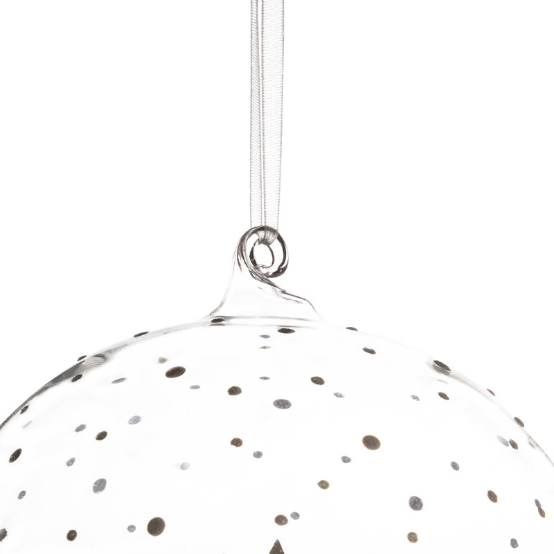 Deer Family In Snow Glass Globe Christmas Ornament - 4.75"