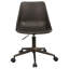 Chaise de bureau ajustable rembourrée brune