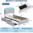 Twin Velvet Bed Frame with LED Headboard & 2 Drawers, Grey-544177414-544177415