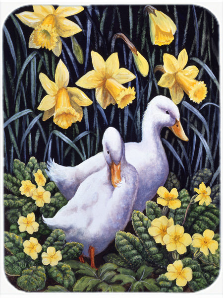 Caroline's Treasures Ducks Glass Cutting Board