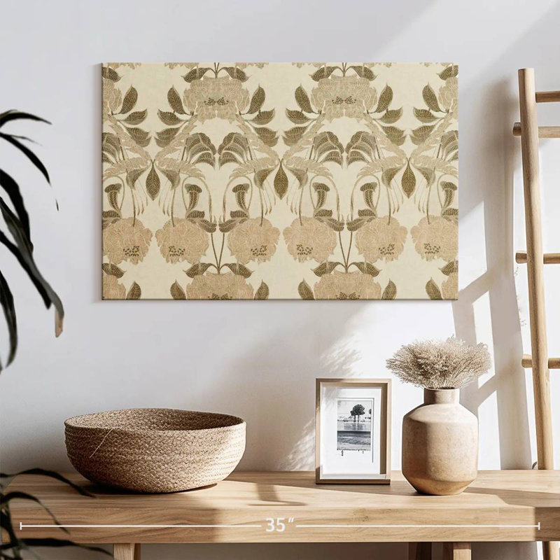 Soie Kerner au design Art nouveau, H 16 po x l 24 po