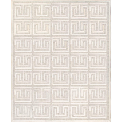 Leather Chevron Area Rug