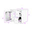 Meuble-lavabo mural avec lavabo et armoire peu encombrante avec porte vitrée-828906147