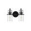 Éclairage pour salle de bain à 2 lumières 14 po avec verre transparent Niccol Niccol-126501942-129439494