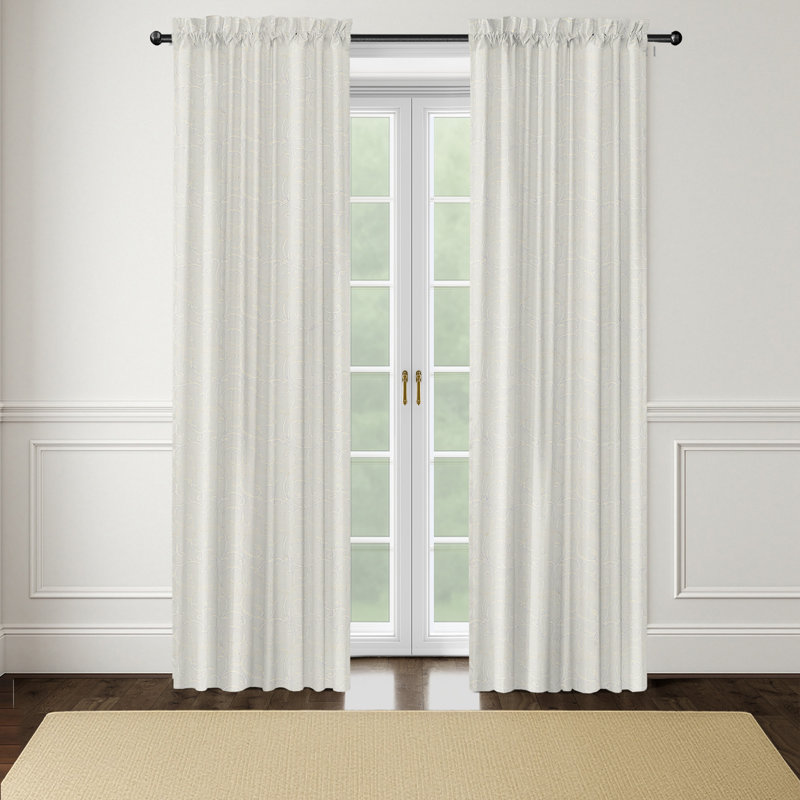Paire de rideaux Bellagio Cloud Pole Top (l 50 po x L 96 po), Nuage, L 50 po x L 96 po