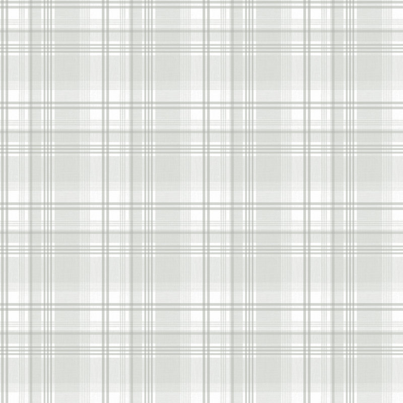 10m x 53cm Matte Wallpaper Roll, Light Grey/White