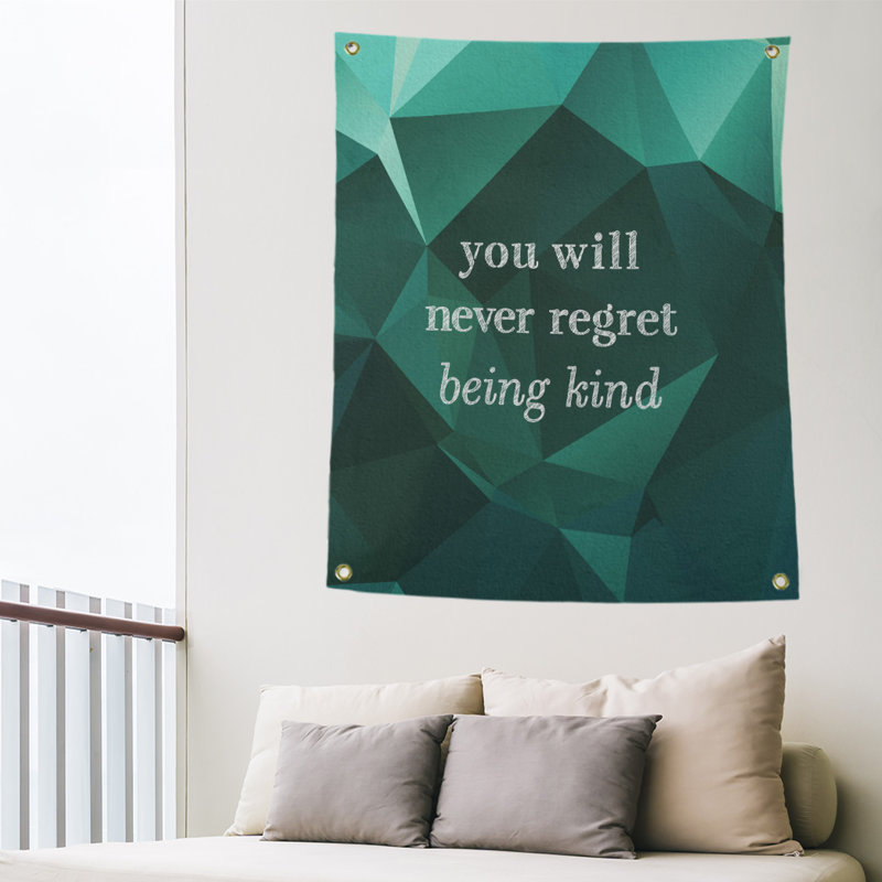 Polyester Tapestry, 59' H x 50" W, Emerald