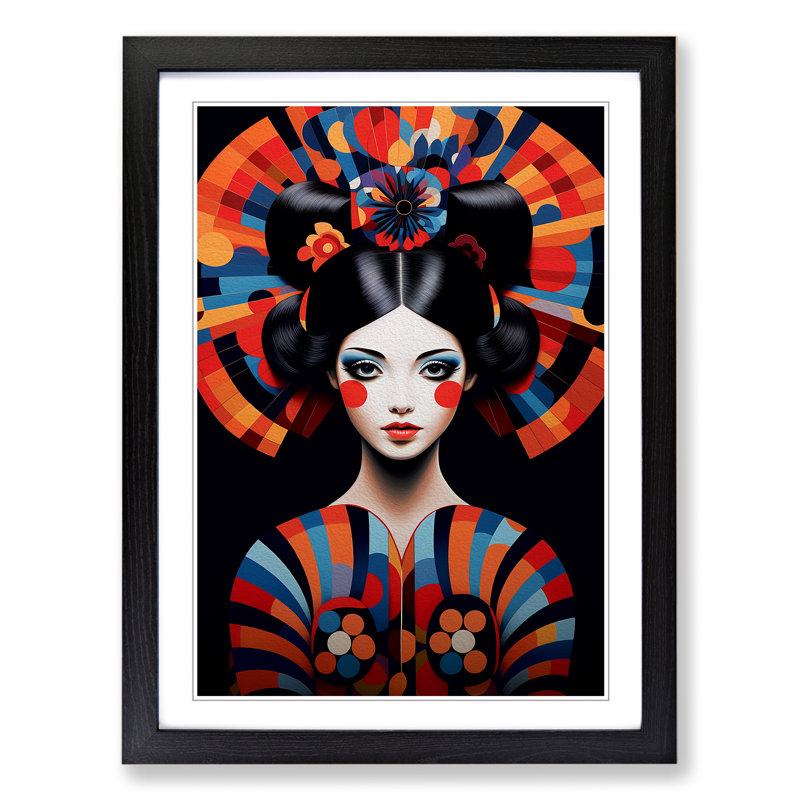 Single Picture Frame Print on Wood, Black Framed, 64cm H x 46cm W