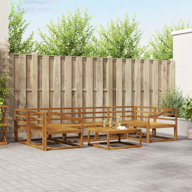  Outdoor Sofa Set Garden Furniture Patio Seating Backyard Couch Acacia