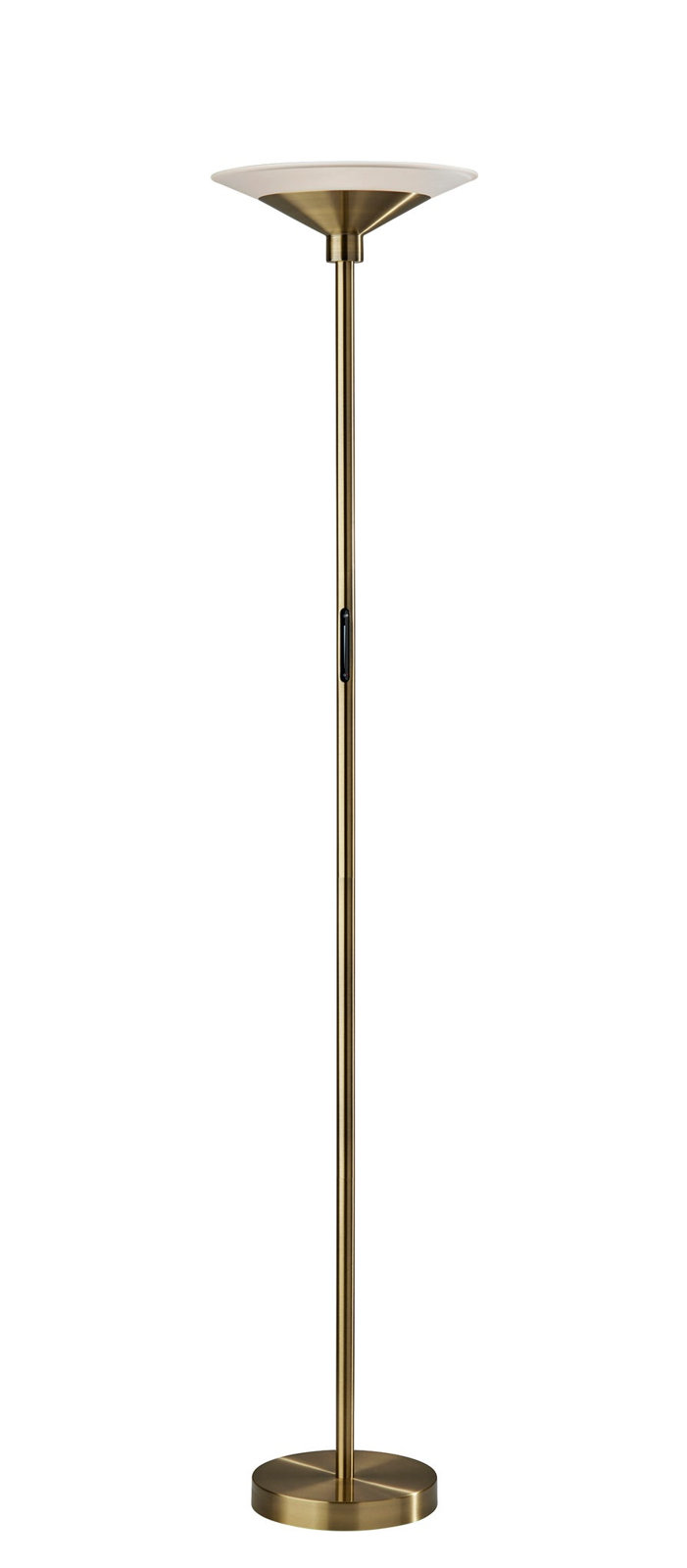 Asberry 71'' LED Floor Lamp, Antique Brass