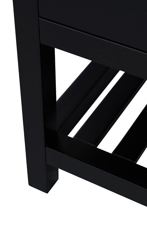 Elizabeth 60'' W Double Vanity, Black Onyx/Brushed Gold, Carrara White Marble