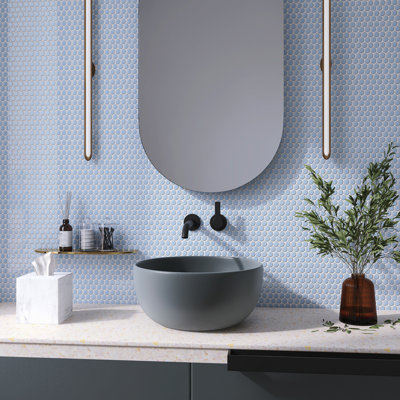 Carreau de mosaïque pour mur et plancher en porcelaine 0,8 po x 0,8 po Supreme