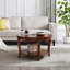 Table basse ronde traditionnelle avec tablette de rangement ouverte-2077780936