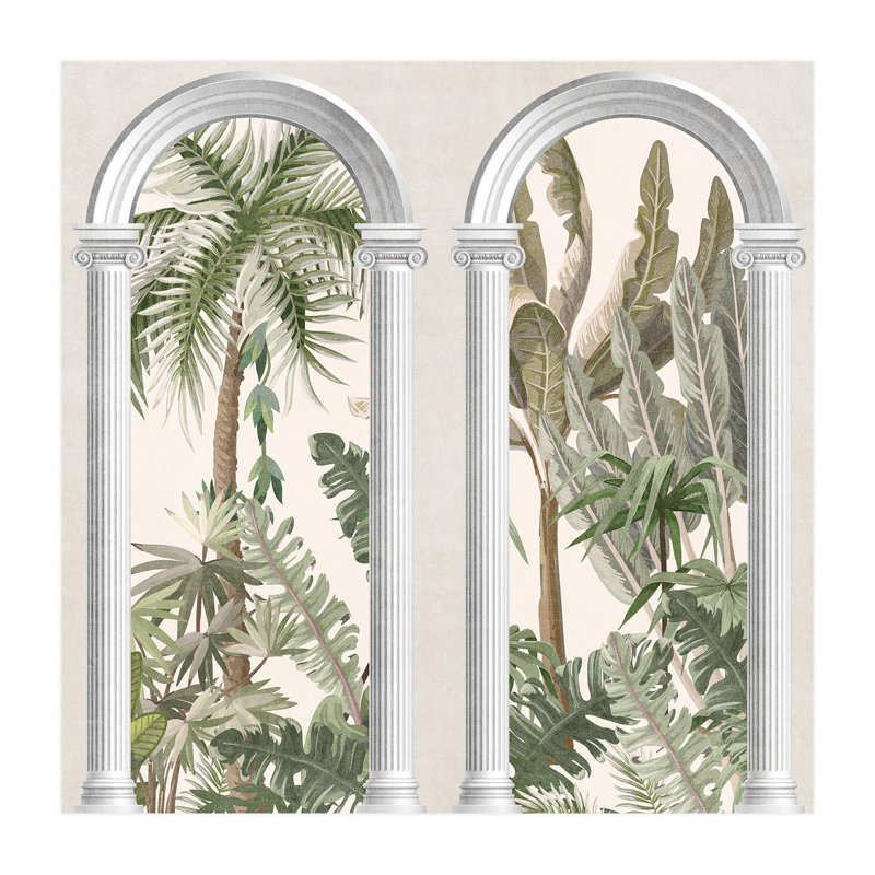 Bordure florale pelez et collez, L 120 po x l 120 po