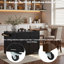 Îlot de cuisine mobile avec table de salle à manger extensible, armoire de rangement pour poubelles, étagère à épices coulissante à 3 niveaux et Whee-408394368
