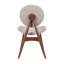 Chaises de salle à manger rembourrées Eichorn avec dossier courbé et pieds en bois-118705405
