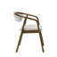 Chaise d'appoint en chenille et noyer Delina