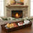 Handwoven 38" Extra-Long Willow Centerpiece Tray with Wood Base-1804642397