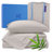 100% Organic Viscose From Bamboo Sheets Set, 300 Thread Count, 3-pc Set, Luxury Cooling Sheets, Deep Pockets - Gift-Ready Packaging, Twin XL Size (Cloud)-111656331-111656337