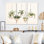 " Hanging Houseplants Boho Botanical Watercolor V " 3 - Pieces