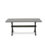 Ensemble de salle à manger 9 pièces comprenant une table de cuisine rectangulaire avec pieds en X et 8 chaises Parson revêtues de similicuir noir, noir brossé