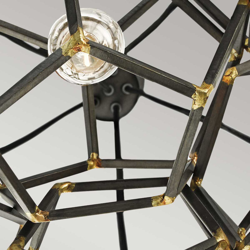 Sadowa 6 - Light Raw Steel Cluster Pendant