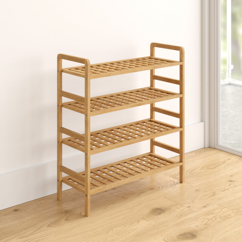 Amelie Solid Wood Shoe Rack, Walnut