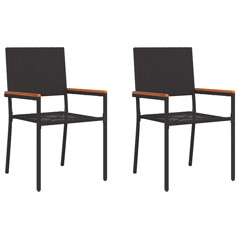 Patio Dining Armchair, Black