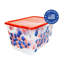 Ensemble de 4 bacs de rangement 14,5 gallons avec couvercles - bacs transparents imprimés pour l'organisation à domicile, bacs décoratifs colorés pour le rangement des jouets, décorations de Noël, dortoir et garde-robe