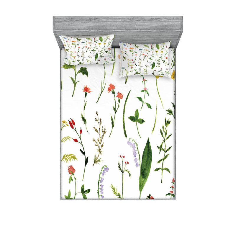 Multicolore drap-housse et taies décoratives Ambesonne, Ensemble de draps pour très grand lit californien