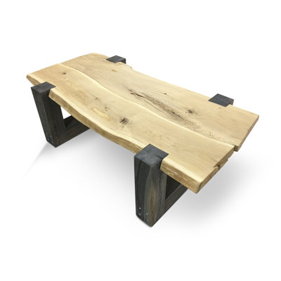 Solid Wood Sled Coffee Table