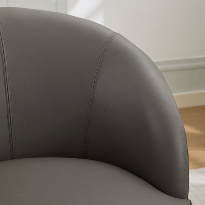 Chaise d'appoint pivotante pour le salon, le bureau, Gris
