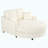 55" Modern Chaise Lounge Sofa Bed Upholstered Sofa Couch With Tufted Seat And Detachable Pillows For Living Room, Beige-466363494