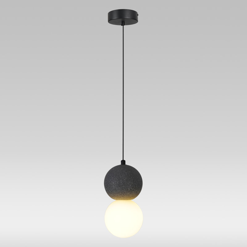 1-light Black Concrete Pendant Light Kitchen Island
