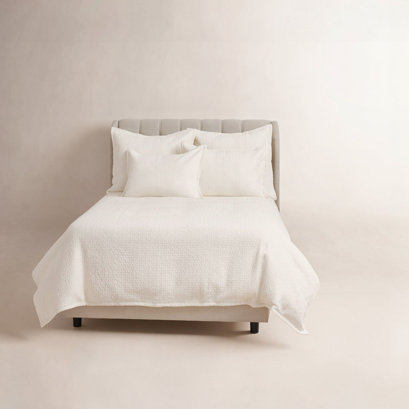 Housse de couette réversible en coton standard blanc Penda