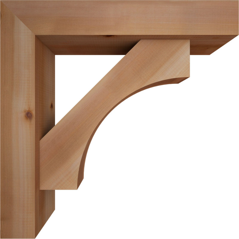 Support Westlake Block avec support décalé, 24 x 24, Cèdre rouge occidental de l 5 1/2 po (lisse)